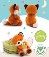Nici Alvó Kisróka Levéllel Plüssfigura 12 cm