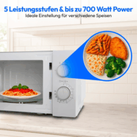 Medion MD12211 Szabadonálló Mikrohullámú sütő 17L 700W - Fehér