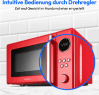 Medion MD15000 Retro Szabadonálló Mikrohullámú sütő 20L 800W - Piros