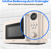 Medion MD15000 Retro Szabadonálló Mikrohullámú sütő 20L 800W - Bézs