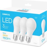 Platinet OMEGA LED Eco Körte izzó készlet 3 darab 10W 1060lm 2800K E27 - Meleg fehér