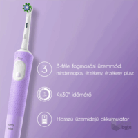 Oral-B D103 Forgó-Oscilláló Elektromos Fogkefe - Lila