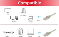 Equip 625417 UTP Cat6 Patch kábel 0,5m - beige