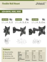 Sunne LCD-A501K 10"-32" LCD TV/Monitor fali tartó Fekete