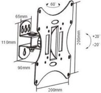 Sunne LCD-A501K 10"-32" LCD TV/Monitor fali tartó Fekete