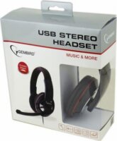 Gembird MHS-U-001 mikrofonos fülhallgató, fekete