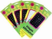 Világító angol betűkészlet - fekete alapon neonzöld