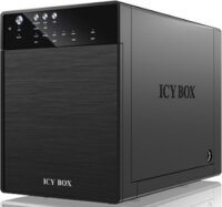 Icy Box External 4x3,5" merevlemez ház SATA to USB 3.0, eSATA, JBOD, fekete