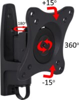 Multibrackets M VESA Flexarm 360 I 15"-32" LCD TV/Monitor fali tartó Fekete