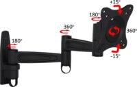 Multibrackets M VESA Flexarm 360 III 15"-32" LCD TV/Monitor fali tartó Fekete