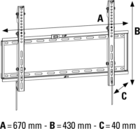 Hama 108778 Motion 37" - 56" LCD TV/Monitor XL fali tartó Fekete