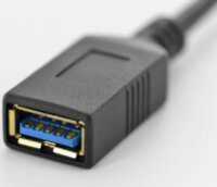 Assmann OTG USB 3.0 A-C átalakító kábel 0.15m - Fekete