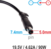 Akyga AK-ND-07 Adapter DELL 19.5V/4.62A 90W