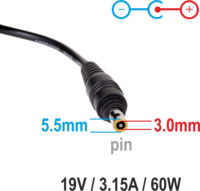 Akyga AK-ND-13 Adapter Samsung 19V/3.16A 60W