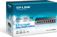 TP-Link TL-SG108E Easy Smart 8 port Gigabit Switch - Fekete