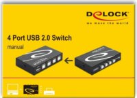 Delock 4 portos manuális USB 2.0 kapcsoló