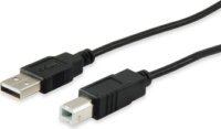 Equip USB 2.0 nyomtató kábel AM- BM kettős árnyékolás 1m - Fekete