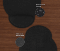 Manhattan egérpad zselés csuklótámasszal, fekete