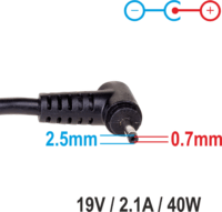 Akyga Dedicated AK-ND-23 Asus 19V/2,1A 40W 2.5 x 0.7 mm