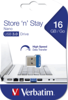 Verbatim 16GB Store 'n' Stay Nano USB 3.0 Pendrive - Kék