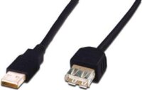 Assmann USB 2.0 M - USB 2.0 F Hosszabbítókábel Fekete