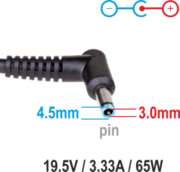 Akyga AK-ND-25 65W HP notebook hálózati töltő