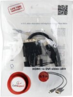 Gembird Cablexpert HDMI - DVI adapter kábel 0.5m Fekete