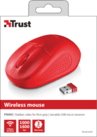 Trust Primo Vezeték nélküli Optikai egér Piros