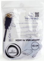 Gembird HDMI v1.4 - VGA + Audio adapter Fekete