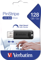 Verbatim 128GB Store 'n' Go PinStripe USB 3.0 Pendrive - Fekete