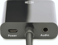 Digitus HDMI M - D-Sub(15F) (+ 3.5mm Jack Audio) 0.15m Adapterkábel Fekete