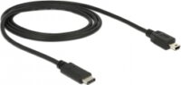 Delock USB 2.0 C-miniUSB összekötő kábel 1m - Fekete