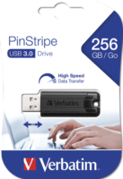 Verbatim 256GB Store 'n' Go PinStripe USB 3.0 Pendrive - Fekete