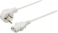 Valueline Hálózati tápkábel földelt könyökcsatlakozós dugó 2m Fehér