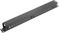 Lanberg AK-1201-B 19" 1U kábelrendező takarópanellel - Fekete