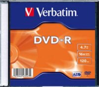 Verbatim DVD-R 4,7 GB, 16x, vékony tokban (AZO)