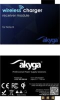Akyga AK-QIR-06 (Samsung Note III) Indukciós töltő adapter (5 V / 1 A)