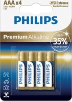Philips LR03M4B/10 Premium Alkaline AAA mini ceruzaelem (4db/csomag)