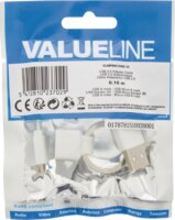 Valueline micoUSB kábel kulcstartó 0,1m Fehér (USB-A 2.0 apa - USB micro-B 2.0 apa)