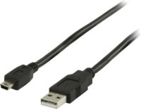 Valueline / Nedis USB 2.0 M - mini USB M Adatkábel 5m Fekete