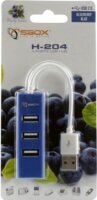 Sbox H-204BL USB 2.0 HUB (4 port) Kék