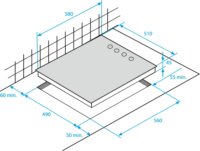 Beko HIC-64402 T Elektromos Főzőlap Fekete