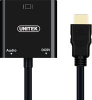 Unitek Y-6333 HDMI 1.4b - VGA+audio Aktív Adapter Fekete