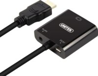 Unitek Y-6333 HDMI 1.4b - VGA+audio Aktív Adapter Fekete