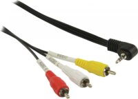 ValueLine VLVP22400B10 JACK - RCA AV kábel 1m (3.5mm Jack apa - 3x RCA apa)