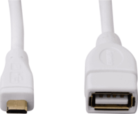 Hama 54518 Micro USB OTG - USB 2.0 adapter kábel 0.15m - Fehér