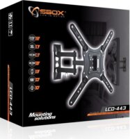 SBOX LCD-443 23"-55" LCD TV/Monitor dönthető dupla karos fali tartó Fekete
