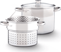Lamart LT1067 Pasta 6.0L/22cm Tésztafőző fazék + szűrő/gőzölő készlet - Inox