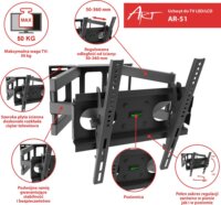ART AR-51 23" - 60" LCD TV/Monitor fali tartó Fekete