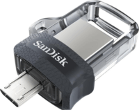 SanDisk 64GB Ultra Duel Drive Micro USB + USB 3.0 Pendrive - Fekete